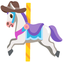 carousel horse and cowboy hat face