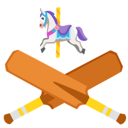 carousel horse and cricket game