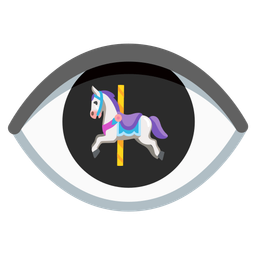 carousel horse and eye