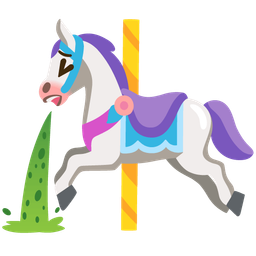 carousel horse and face vomiting