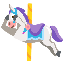 carousel horse and face with peeking eye