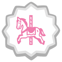 carousel horse and fish cake with swirl