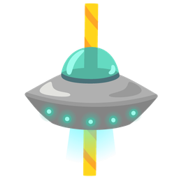 carousel horse and flying saucer