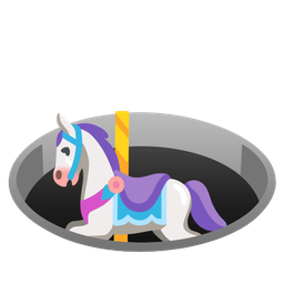 carousel horse and hole
