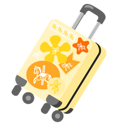 carousel horse and luggage