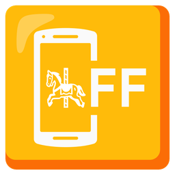 carousel horse and mobile phone off