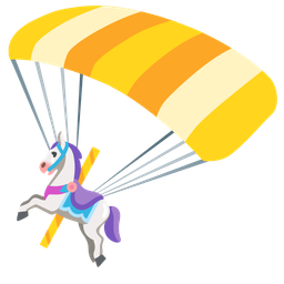 carousel horse and parachute