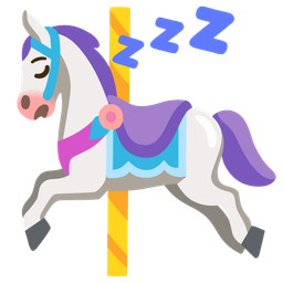 carousel horse and sleeping face