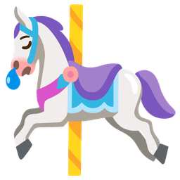 carousel horse and sleepy face