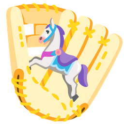 carousel horse and softball