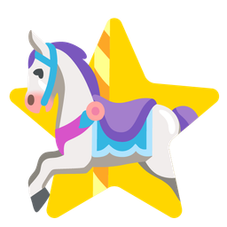 carousel horse and star