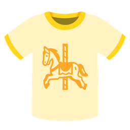 carousel horse and t-shirt