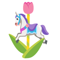 carousel horse and tulip