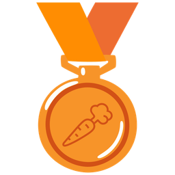 carrot and 3rd place medal