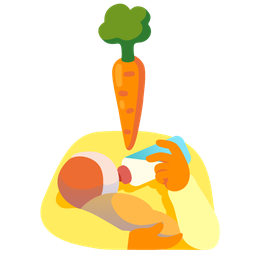 carrot and baby bottle