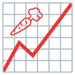 carrot and chart increasing