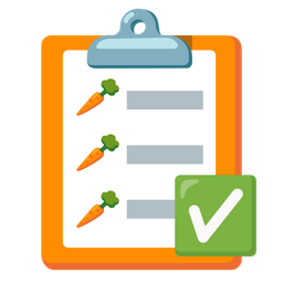 carrot and check mark button