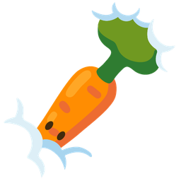 carrot and face in clouds