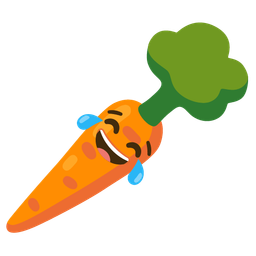Carrot and Face with tears of joy