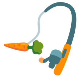 carrot and fishing pole