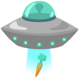 carrot and flying saucer