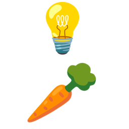 carrot and light bulb