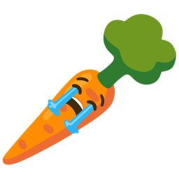 carrot and loudly crying face