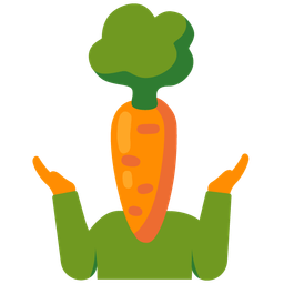carrot and person shrugging