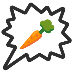 carrot and right anger bubble