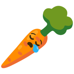 carrot and sleepy face