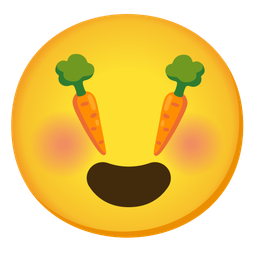 Carrot and Smiling face with heart-eyes