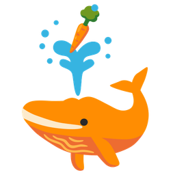 carrot and spouting whale