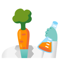 carrot and test tube