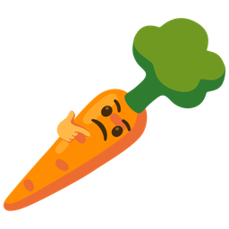 carrot and thinking face