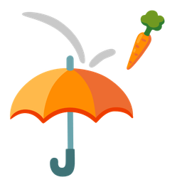 carrot and umbrella
