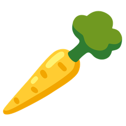 carrot and yellow heart