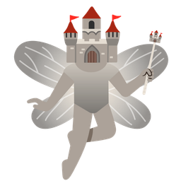 castle and butterfly