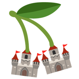castle and cherries