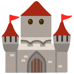 castle and face without mouth