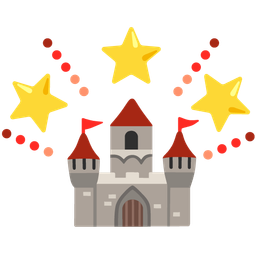 castle and glowing star