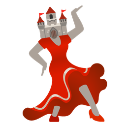 castle and high-heeled shoe