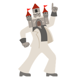 castle and mirror ball