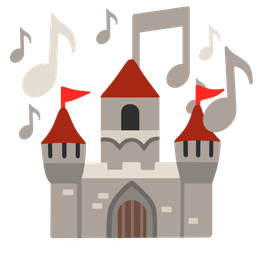 castle and musical notes