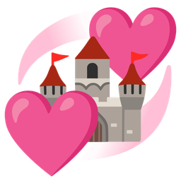 castle and revolving hearts