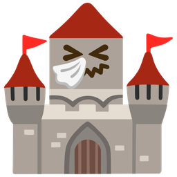 castle and sneezing face