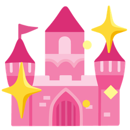 castle and sparkling heart