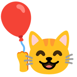 Cat face and Balloon
