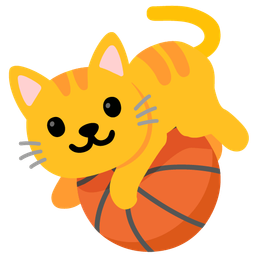 Cat face and Basketball