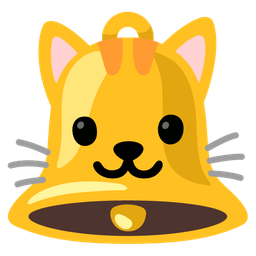 cat face and bell