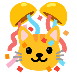 Cat face and Confetti ball